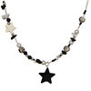 Dopamine Black Star Beaded Necklace Women's Dopamine Sweet Cool Style Light Luxury Niche Advanced Design Sense Clavicle Chain