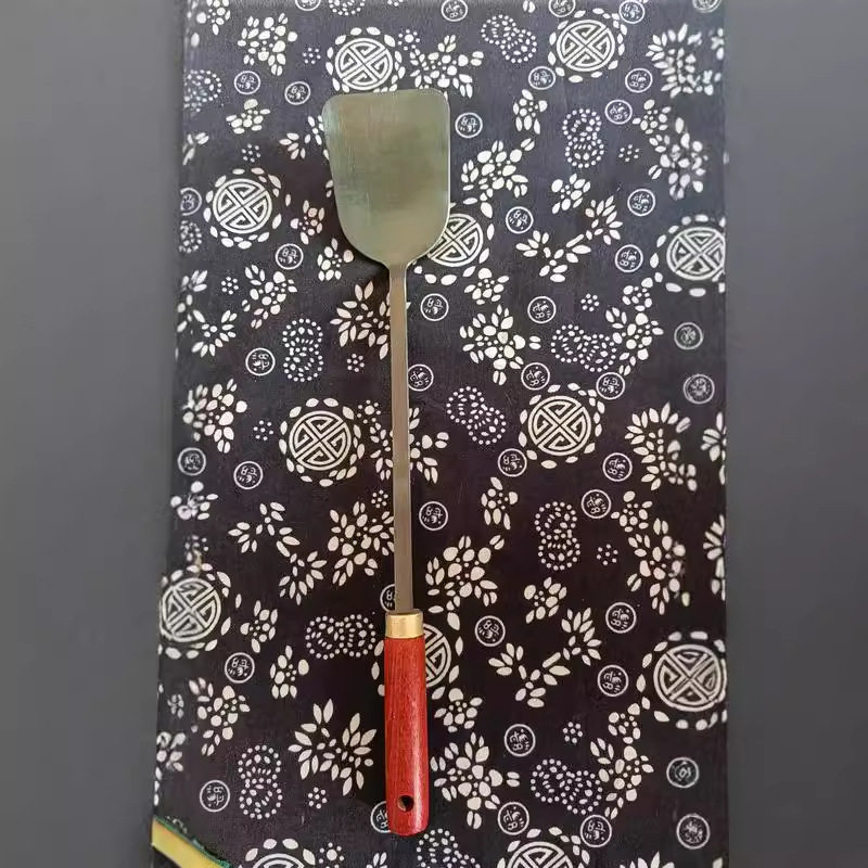 Household Kitchen Cooking Thickened Shovel Frying Shovel Wooden Handle Integrated Anti-scald Shovel Household Cookware suit