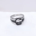 608# ring silver and black (please note the size when ordering 8#-12#)