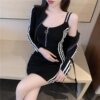 Autumn suit Women's 2025 Korean Fashion Waist Sexy Hip Internet Popular Style dress Two-Piece Trendy Set