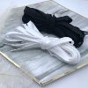 Factory 1cm thick polyester rope double hollow flat shoelace waist rope black and white sweater rope hat rope wholesale