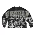 Em49 black round neck sweatshirt
