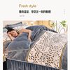 Winter Thickeneded Milk Velvet Four-Piece Bed Skirt Style Warm Quilt Cover Bed Sheets Double-Sided Velvet Three-Piece Set Fleece-Lined Four-Piece Set