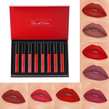 Eight Velvet Matte Lip Glaze suit lipstick long-lasting moisturizing not easy to touch Cup fade waterproof student lip gloss wholesale