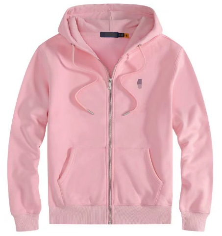 外贸爆款加绒小马秋冬RL连帽开衫纯色卫衣刺绣宽松大码保罗男装Po