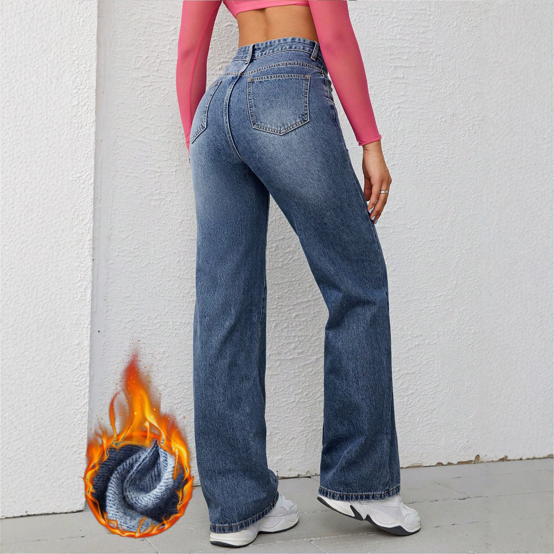 Casual Wide Leg Womens Denim Jeans Fashionable Versatile Comfortable Perfect for Everyday Wear Ready to Ship