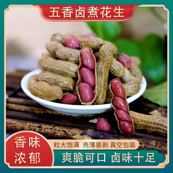 Boiled Peanuts 252g Five-Spice Marinated Salty Snack with Shells Vacuum-Packed Pre-Cooked Dish Shandong Specialty