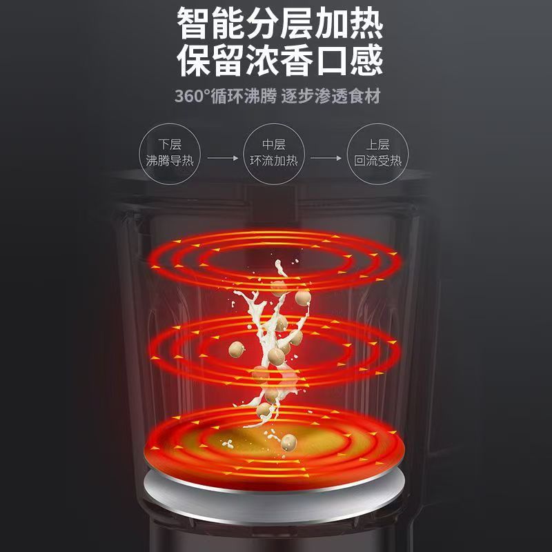 1.75L多功能智能破壁机blender免滤静音豆浆机家用料理机跨境专供