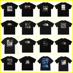 Authentic North Face T-Shirt for Men and Women, Unisex Couple Style, Trendy Print, Versatile Casual Short Sleeve