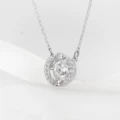 Beating heart white gold white diamond