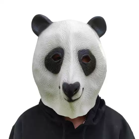 Tiktok-Style Cosplay Live Props Funny Internet Celebrity Prank Latex Mask - Panda Headgear