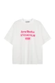Flocked short-sleeve white shirt