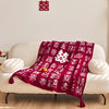 High-end Wedding Wedding Wedding Blanket Nap Blanket Wedding Red Knitted Blanket Sofa Blanket Wedding Gift Accompanying