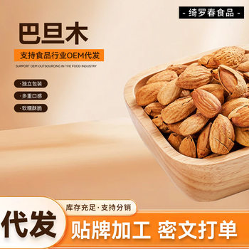 One-Piece Drop-Shipping Xinjiang Specialty Paper-Skinned Almonds 500g Snacks Nuts New Year Goods Roasted Goods Original Flavor Almonds Hand-Peeled