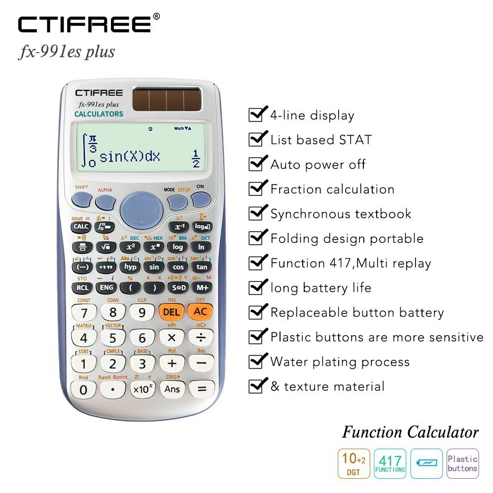 Cross-border fx991esplus2nd ฟังก์ชั่นนักเรียนเครื่องคิดเลขวิ...