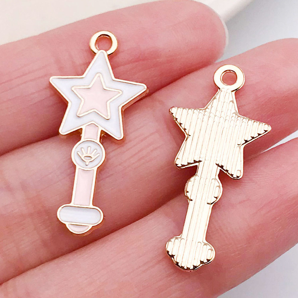 混50个红粉爱心桃心饰品配件 diy手链钥匙扣项链吊坠合金滴油挂件