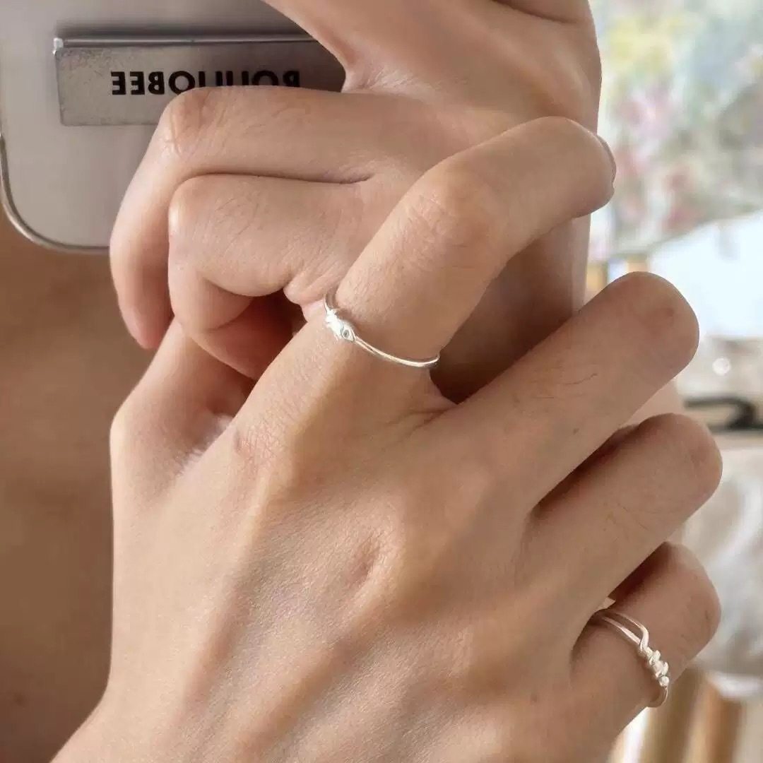 Minimalist Small Fish Ring New Versatile Sweet Cute Open Ring Koi Plain Ring Gift for Best Friend Open Ring