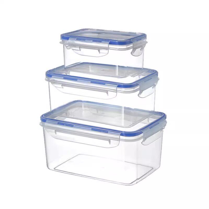 Kitchen Refrigerator Preservation Box Transparent Sealed Microwave Heat Resistant Plastic Food Meal Box Fruit Refrigerator Storage Box