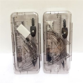 Wholesale 7-Piece Set of Compasses with Set of Rulers and Erasers for Students, Compass Set for Student Drawing and Measurement Exams