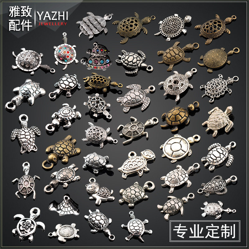 Cross-Border Marine Life Series Pendants Turtle Turtle Tortoise Snapping Turtle DIY Alloy Jewelry Accessories Clothing Accessories