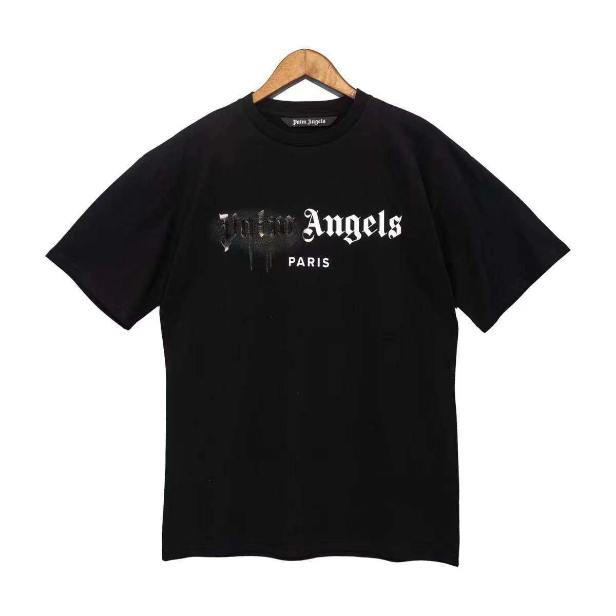 Palm Angels Palm Angels Dissolving Graffiti Spray Letters Short Sleeve Loose Casual Men's and Women's Cotton T-Shirt