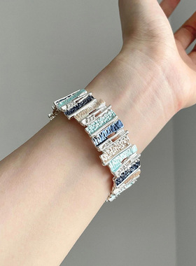 韩国新款不规则拼接弹力手链时尚小众个性手环轻奢高级感百搭手饰