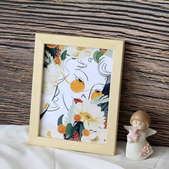 Creative White Wood Photo Frame Table Stereo Office Desktop Ornaments Photo Display Frame Decoration Exquisite Picture Frame Table