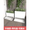 Balcony flower box combination with tray can receive water indoor roof terrace planting box wrought iron courtyard flower box