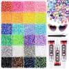 Amazon's Popular 40/28/24 Grids Ab Colorful Flats Jelly Resin Diamond Boxed DIY Nail Art Clothing Mobile Phone
