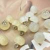 10mm Off-white Round Glitter Button Chinese Style Ethnic Han Dynasty Cheongsam Button Clothing Accessories