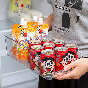 Wholesale Clear PET Plastic Large Notch Refrigerator Storage Box Kitchen Vegetable Beer Food Frozen Storage Box