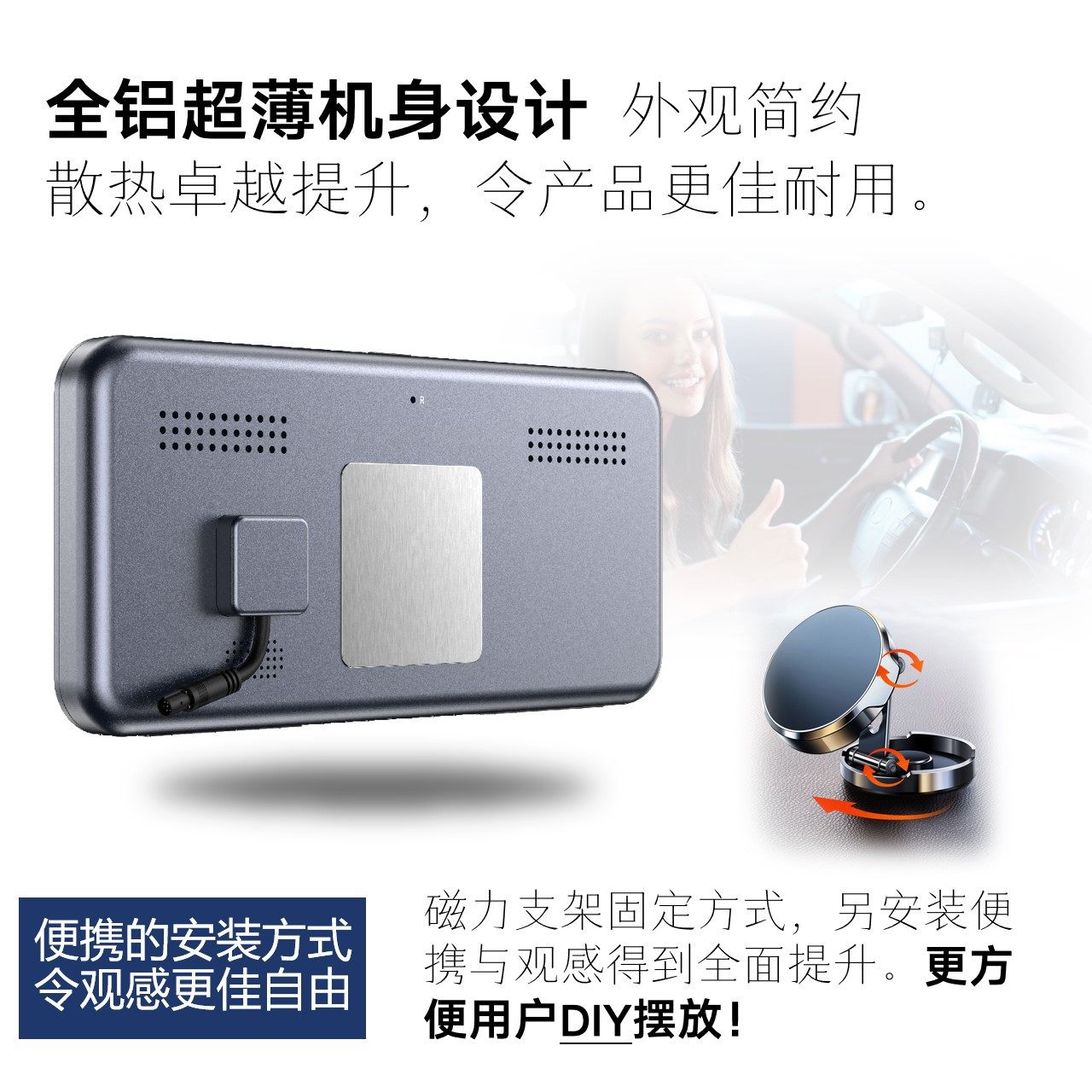 New A65Cms Digital Rearview Mirror Single Screen Left and Right Two-Way High-Definition Blind Spot Camera Car Driving Recorder