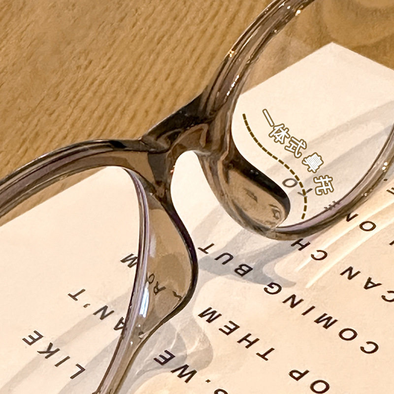 Fashion anti-blue light glasses myopia tr90 frame plain glasses women's Danyang retro frame 81075 wholesale