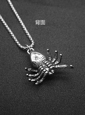 嘻哈项链欧美朋克小众时尚钢蜘蛛