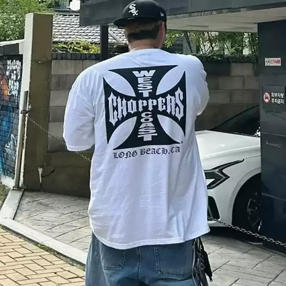 West Coast Choppers Vintage Streetwear Oversized Tee for Men and Women Summer