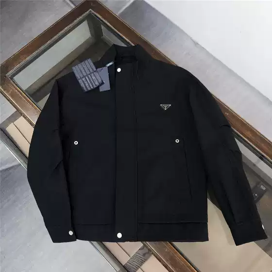 High version P home autumn and winter new men's jacket jacket Pujia stand collar jacquard button cardigan jacket jacket jacket