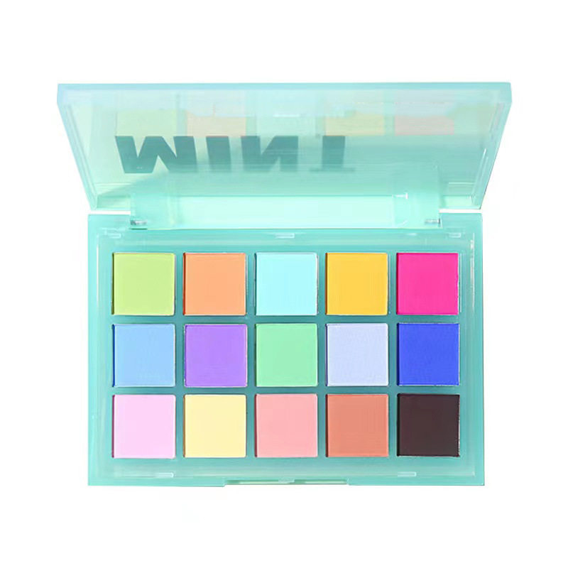 Myho 15-Color Eyeshadow Palette Pearlescent Macaron Matte Waterproof Non-Smudge Powder Delicate Colorful Eyeshadow Dopamine