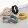 2026 Amazon Plaid Mesh Ring 8mm Titanium Steel High-Quality Unisex Simple Transformable Multi-Color Mesh Ring