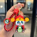 Panda keychain-make fortune panda red