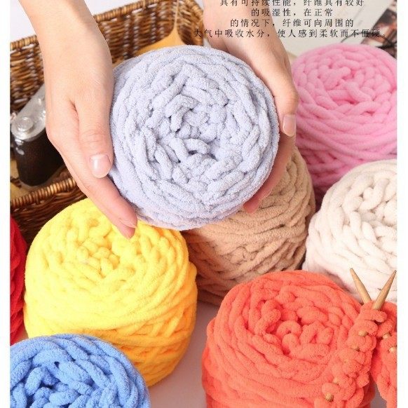 Thick Yarn for Handmade DIY Knitting Scarf, Soft Yarn Ball for Self-Knitting, Crochet Yarn Ball, Knitting Needle
