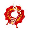 Pet Collar New Year Festive Lucking Treasure New Year Collar Cat Slip Towel Bib Handmade Knitted Dog Scarf