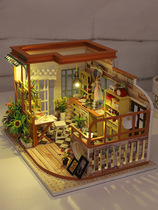 Music Box Octaonic Box Diy Hand Assembled Wood Mini Model Sky City Creative Birthday Gift Girls