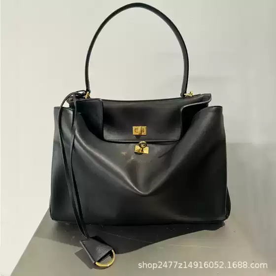 2024 New Genuine Leather Rodeobag Texture Lock Armpit Single Shoulder Crossbody Casual Work Clothing Kelly Women's Bag Unisex