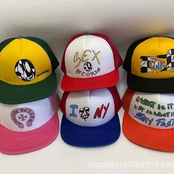 Cross-Border Chrome Hearts American Trendy Brand New Couple Summer Trucker Cap Sun Hat in Stock