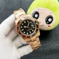 Black plate rose gold belt
