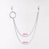 European and American Cross-Border Punk Style Double-Layer Metal Skull Pendant Pants Chain for Men and Women, Trendy and Cool Chain Waist Chain Hip-Hop Accessories