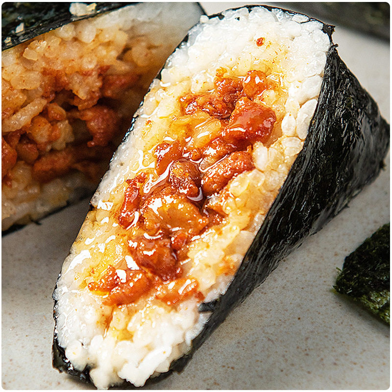 Jinglu Ocean Triangular Rice Ball Convenience Store Breakfast Heated Ready-To-Eat Lawson Instant Semi-Finished Curry Microwave Meat Floss