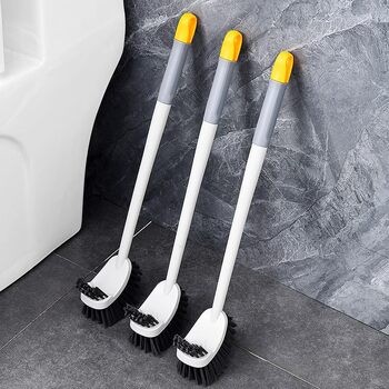 Wall-mounted Long Handle Toilet Brush Toilet Brush Household No Dead Angle Squat Pit Double-headed Double-sided Cleaning Brush