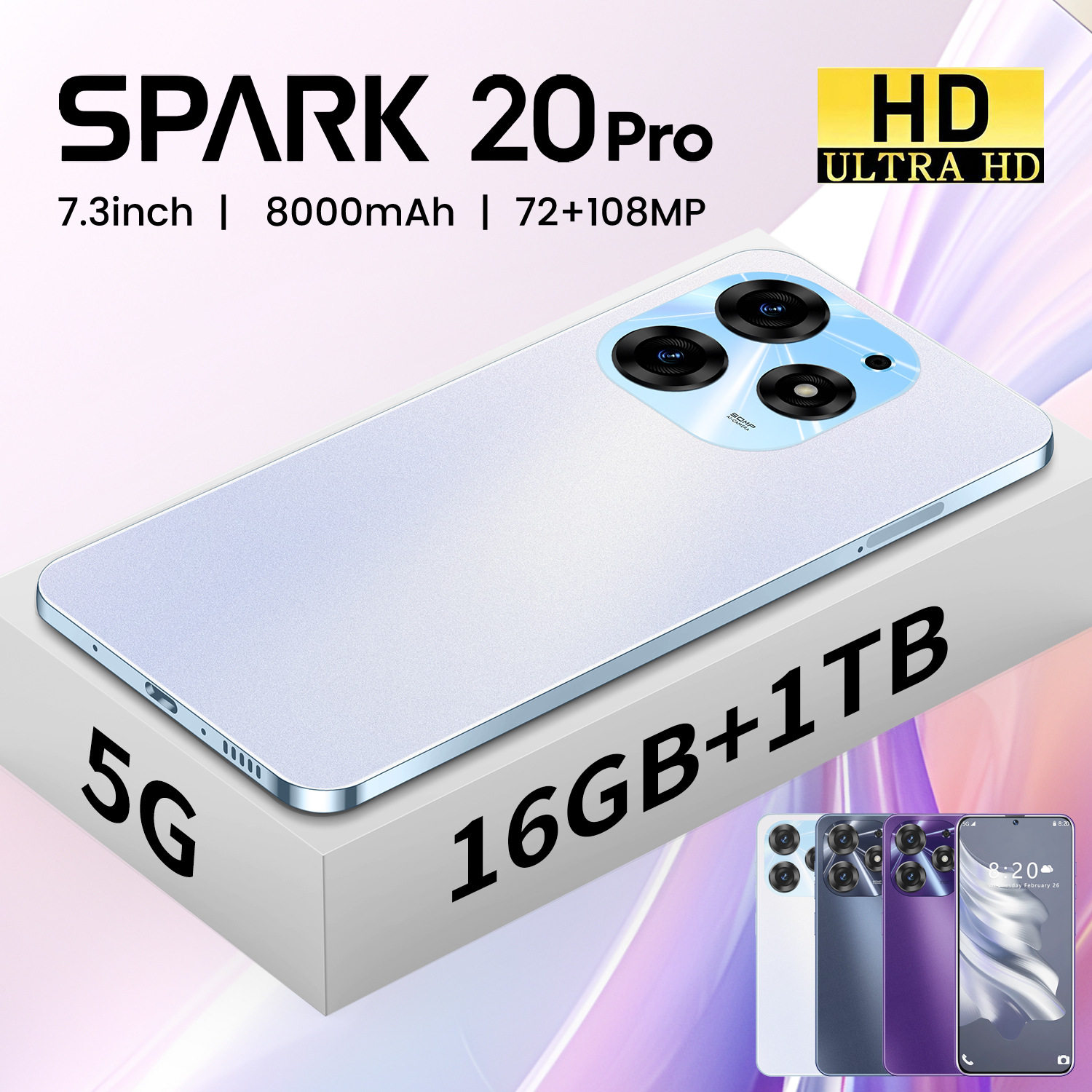 新款跨境手机Spark20 Pro安卓真4G手机3+32G外贸批发低价智能手机