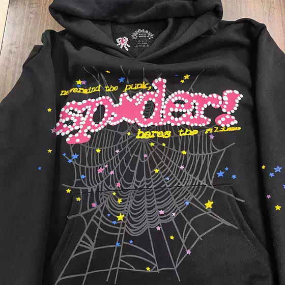 Amazon High-Quality Sp5Der Sweatshirt American Sports Hoodie Cross-Border Loose Style Fashionable Casual Black No